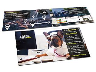 Aktionsflyer DIN lang für die den Messeauftritt der Fa. BISS.ID