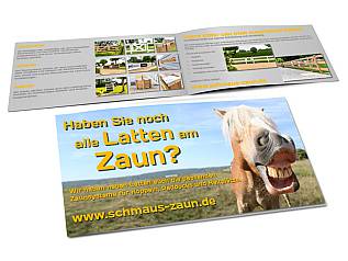 Aktionsflyer DIN lang den Geschäftsbereich Zaun der Fa. Schmaus
